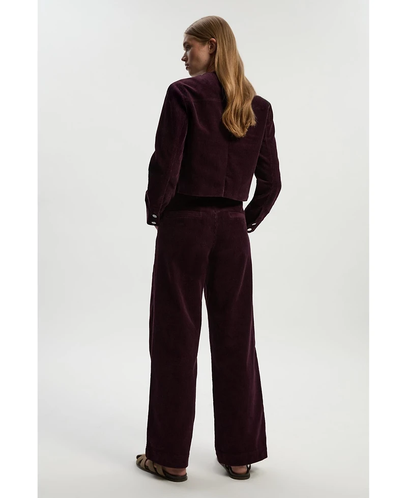 Karen Millen Women's Cord Straight Leg Pants