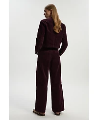 Karen Millen Women's Cord Straight Leg Pants