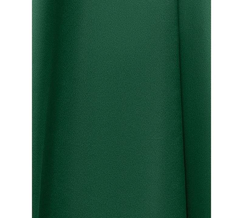 Xscape Petite Long Satin Off-The-Shoulder A-Line Gown