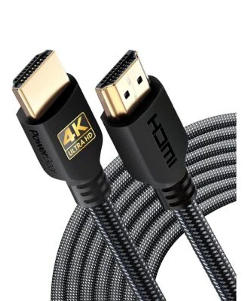 Powerbear Hdmi Cable 2-Pack High Speed Braided Gold Connectors for Tv Laptop Console