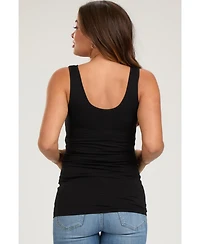 Pinkblush Maternity Black Sleeveless Fitted Tank Top