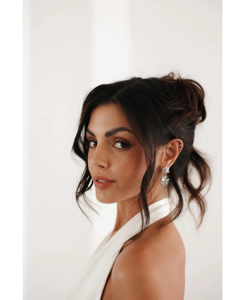 Untamed Petals Empress Crystal Earrings
