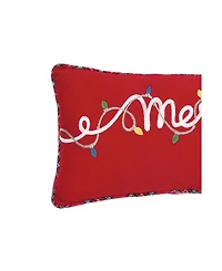Christmas Lights "Merry" Accent Pillow, 9" x 20"