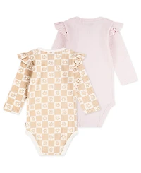 Huggies Baby Girls 2-Pack Long Sleeve Bodysuits Set