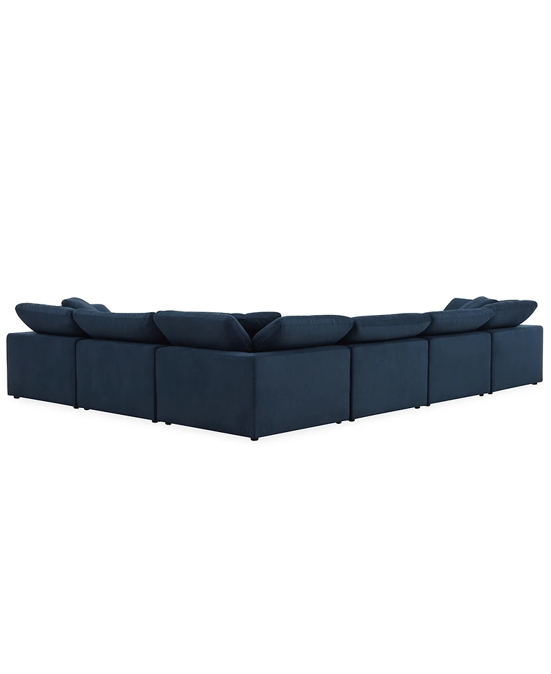 Furniture Fog 6-Pc. Fabric L-Sectional Sofa Set