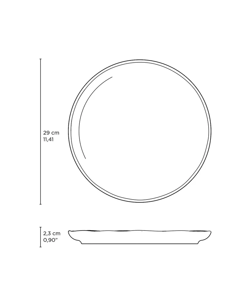 Porto Brasil Stoneware Buffer Dinner Plates, Set of 6