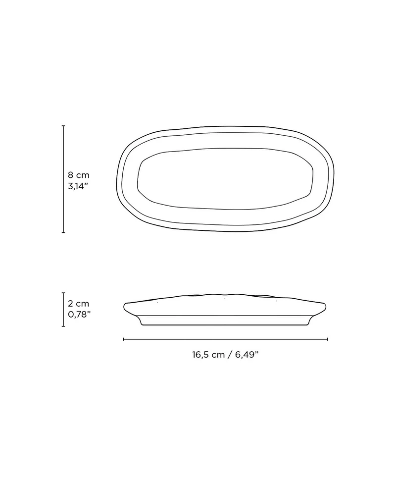 Porto Brasil Stoneware Shallow Oval Platters, Set of 4