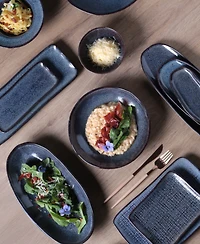 Porto Brasil 8.6" Stoneware Rectangular Platters, Set of 4