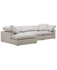 Furniture Fog 3-Pc. Fabric Chaise Sectional Sofa Set