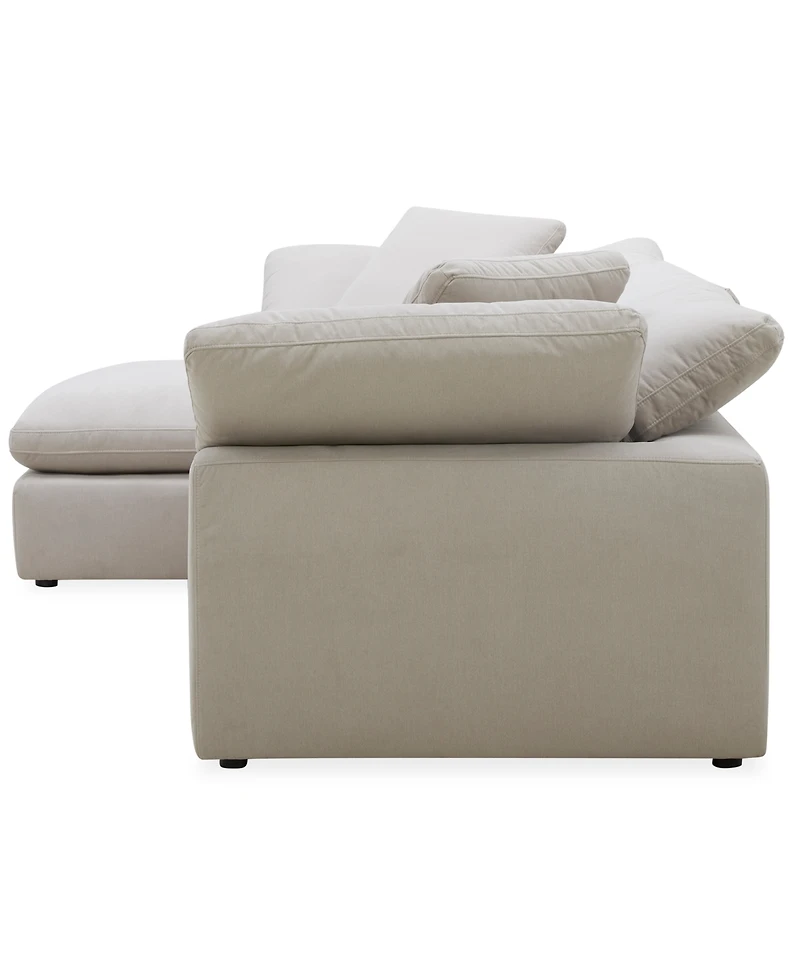 Furniture Fog 3-Pc. Fabric Chaise Sectional Sofa Set