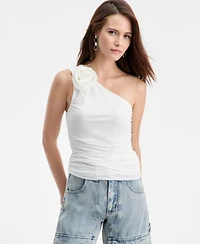 Bar Iii Women's One-Shoulder Rosette Top, Macy's Exclusive