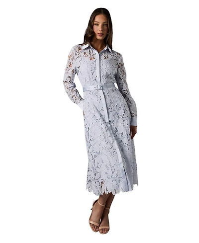 Coast Lace Long Sleeve Shirt Dress