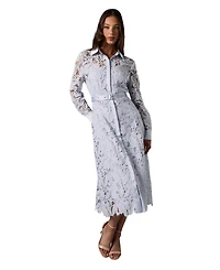 Coast Lace Long Sleeve Shirt Dress