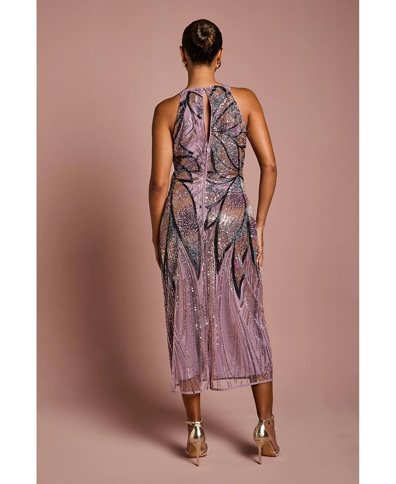 Coast Petite Beaded Column Midi Dress