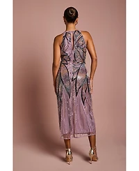 Coast Petite Beaded Column Midi Dress