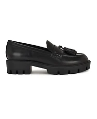 Nine West Womens Marela Tassel Lug Sole Loafers
