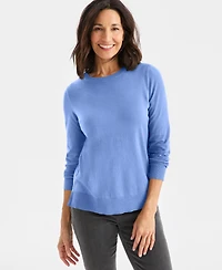 Style & Co Petite Crew-Neck Sweater, Created for Macy's