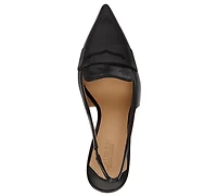 Lauren Ralph Women's Khloe Leather Slingback Loafer Pump