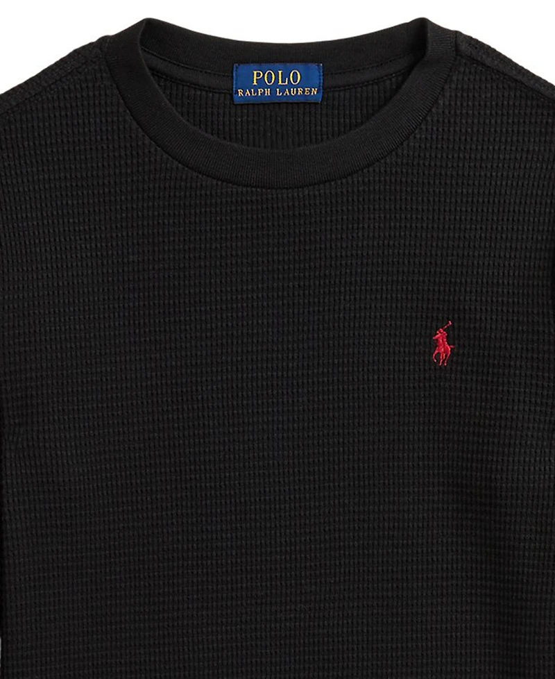 Polo Ralph Lauren Toddler and Little Boys Waffle-Knit Cotton Long-Sleeve Tee