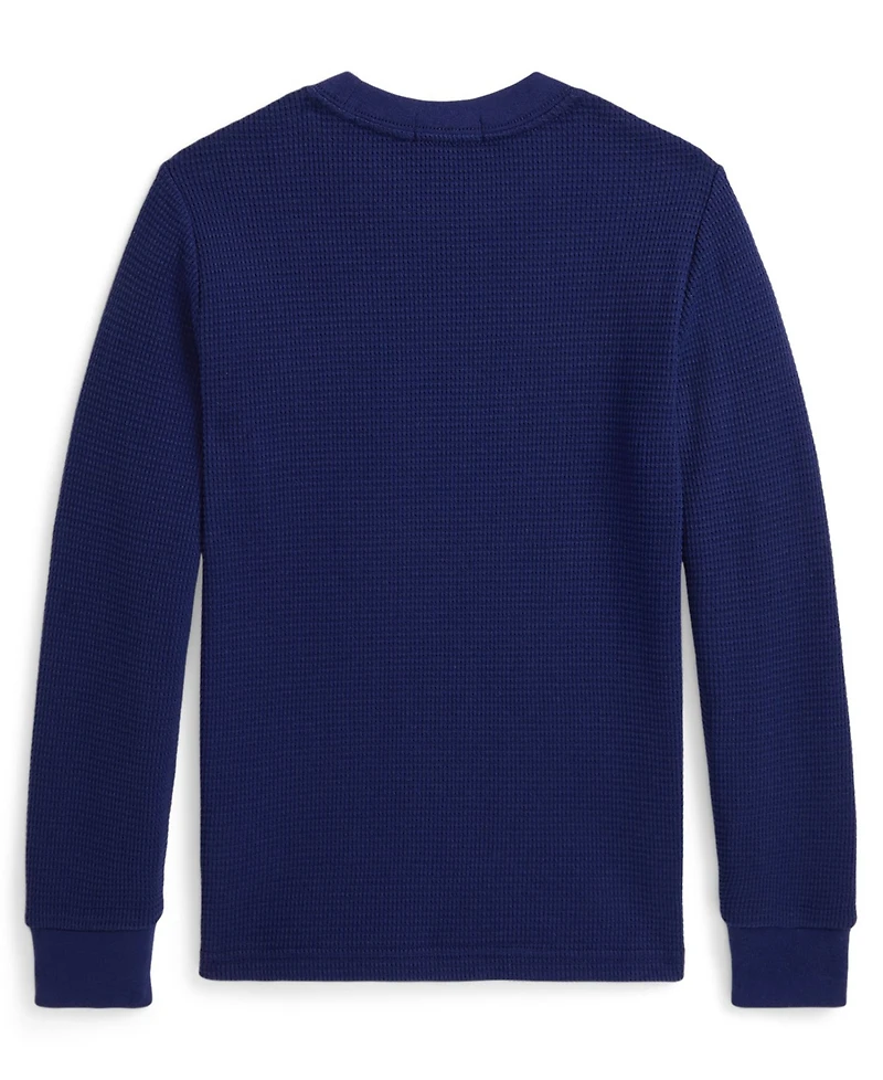Polo Ralph Lauren Toddler and Little Boys Waffle-Knit Cotton Long-Sleeve Tee