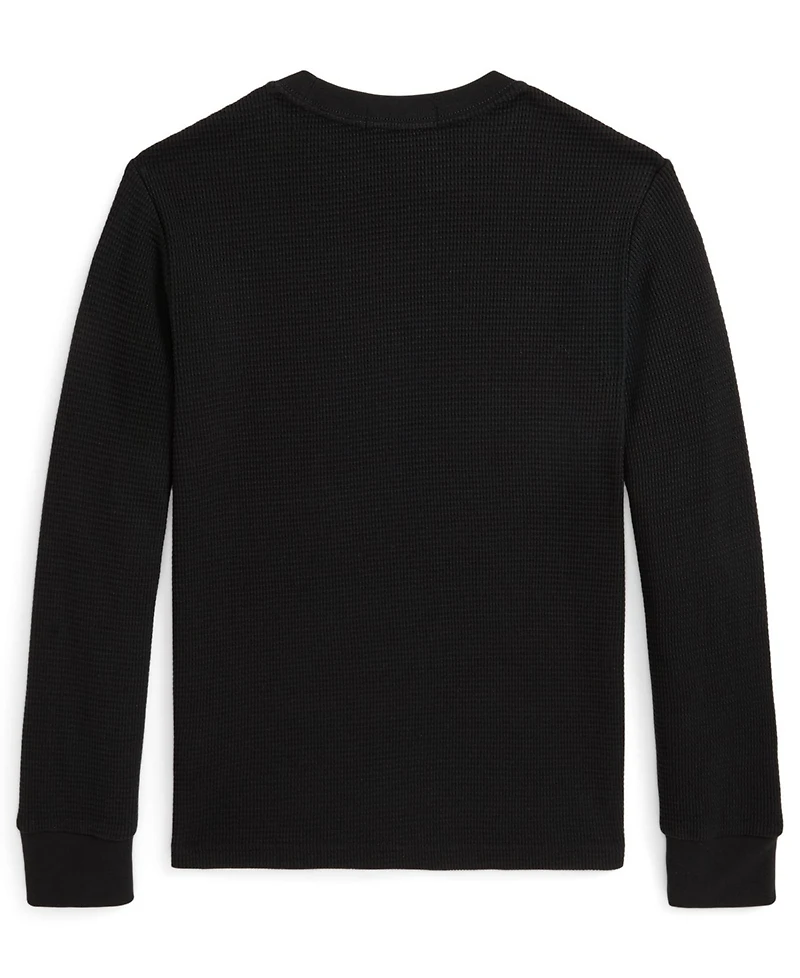 Polo Ralph Lauren Big Boys Waffle-Knit Cotton Long-Sleeve Tee