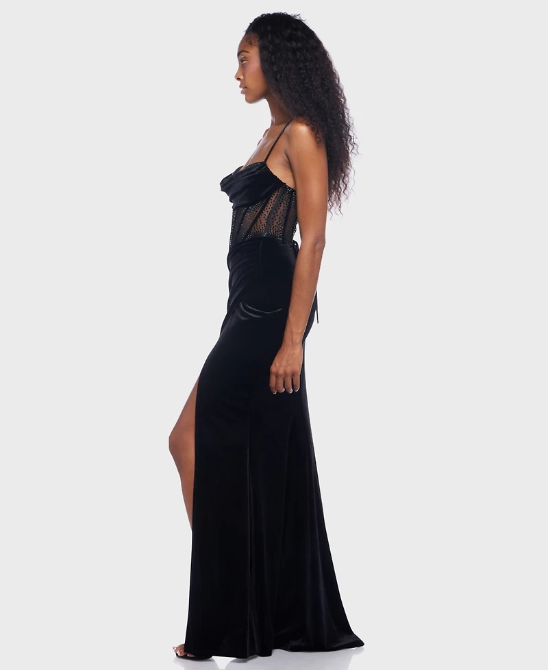 B Darlin Junior's Sweetheart Neck Lace-Up Back Dress