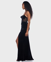 B Darlin Junior's Sweetheart Neck Lace-Up Back Dress