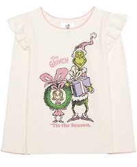 The Grinch Girls 2T-6X 2-Piece Long Sleeve Top and Skirt Set
