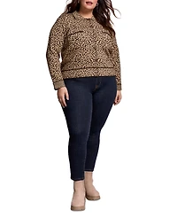 Tribal Plus Double Knit Long-Sleeve Cardigan Sweater