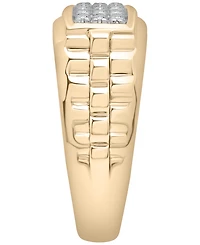 Macy's Men's Diamond (1/4 ct. t.w.) Ring in 14K Gold Plated Sterling Silver