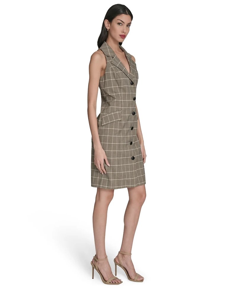 Vince Camuto Women's Novelty Woven Collar Dress
