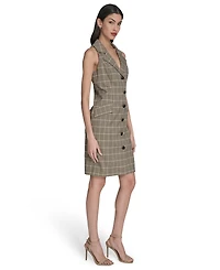 Vince Camuto Women's Novelty Woven Collar Dress