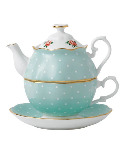 Royal Albert Old Country Roses Polka Rose Tea Set for One