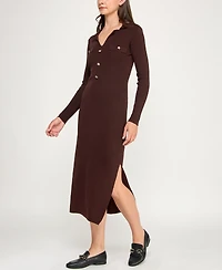 Invitee Juniors' Long Sleeve Midi Sweaterdress