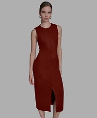 Bcbg Women's Crew Neck Sleeveless Midi Dress