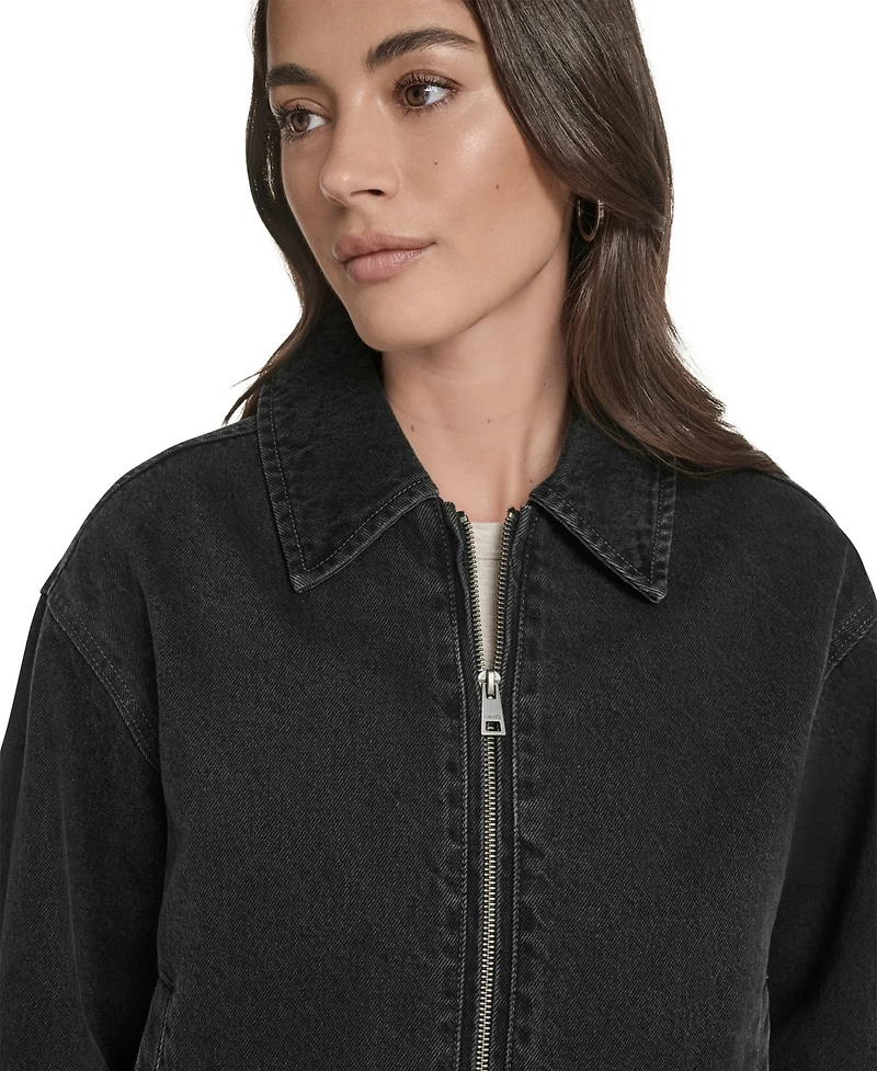 Levi's Women's Laydown Collar Bomber Denim Jacket