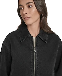 Levi's Women's Laydown Collar Bomber Denim Jacket