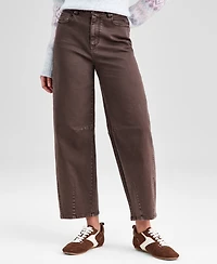 And Now This Women's High-Rise Washed Barrel-Leg Jeans, Exclusively at Macy's