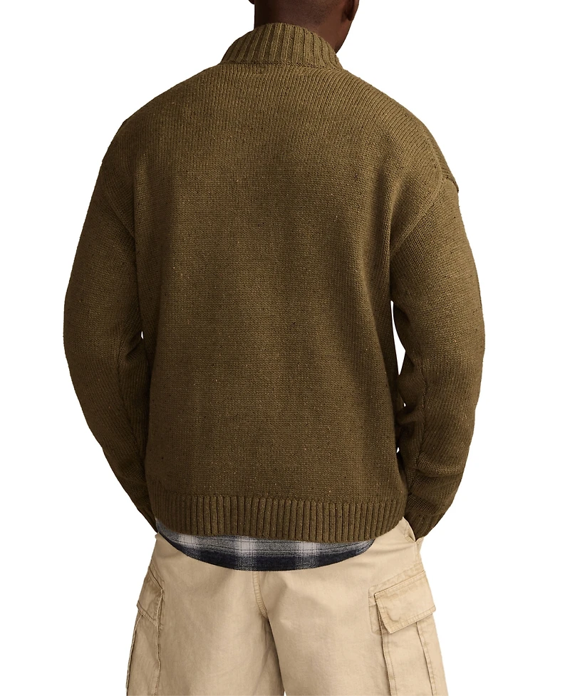 Lucky Brand Men's Button Down Mock Neck Cardigan
