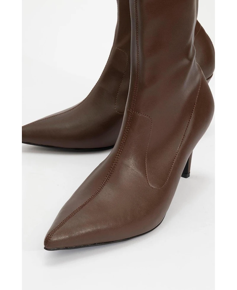 Prologue Shoes Thalin Zip Stiletto Boot (Women