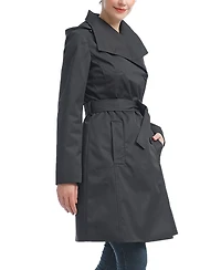 kimi + kai Women's Wing Collar Hooded Trench Coat