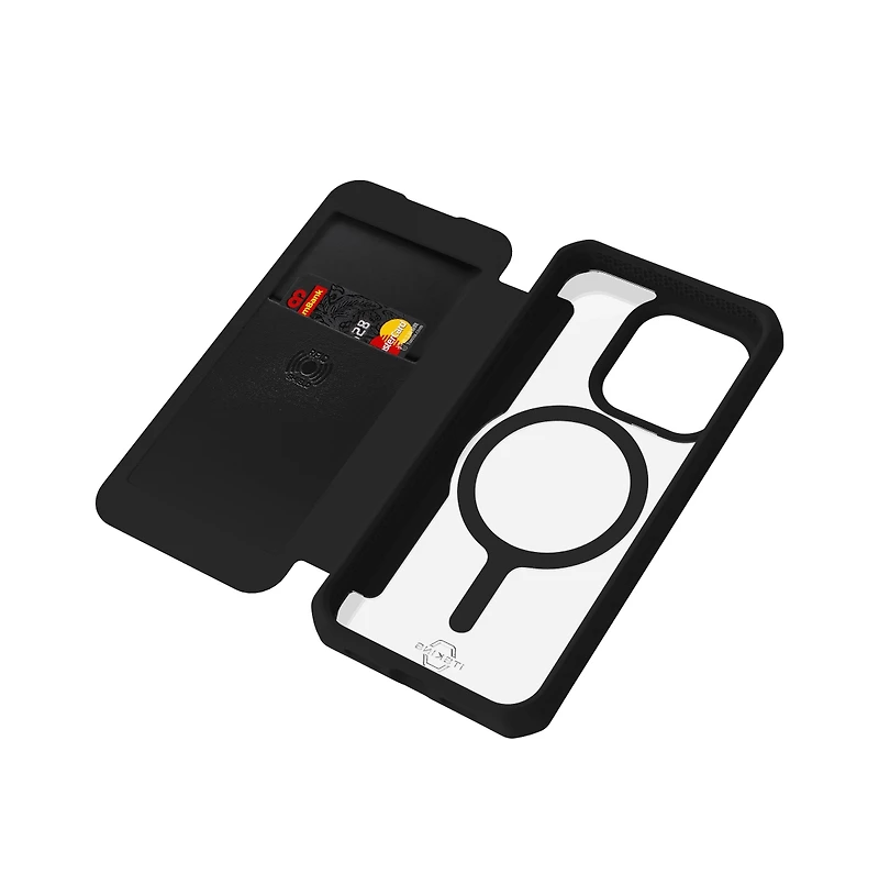 ITSkins Hybrid_R Folio MagSafe Case for Apple iPhone 15 Pro