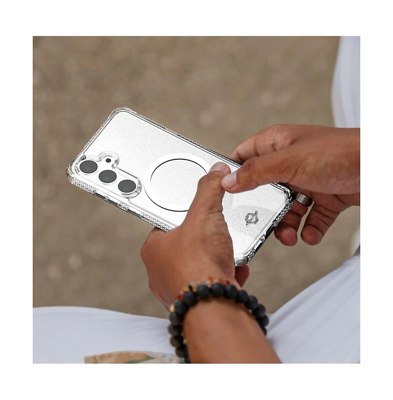 ITSkins Hybrid_R Clear MagSafe Case for Samsung Galaxy S24 Plus
