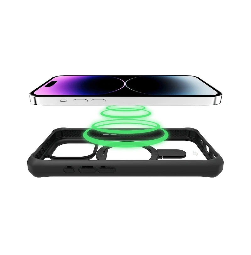 ITSkins Hybrid_R MagSafe Case with Stand for Apple iPhone 15 Pro