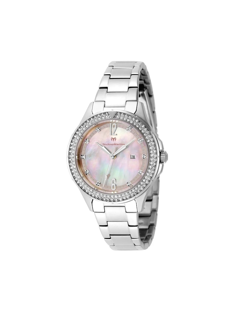 Technomarine Women's Tm-826013 Luna Quartz Pink, White Dial Watch