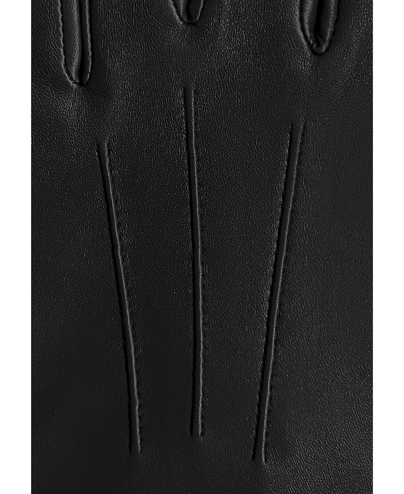 Kessler Men's Men`s Premium Lamb Leather Touchscreen Gloves "Carl" Cashmere Lining