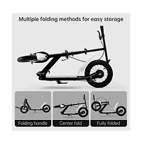 Artudatech Foldable Kids Scooter with 12 Inch Shock-Absorbing Tires, Adjustable Height & Dual Brakes for Ages 7-12