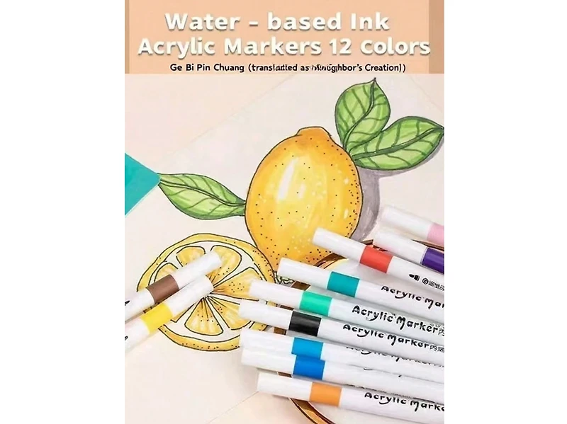 Htutwoo 48 Colors Acrylic Paint Markers for Artists, Quick-Dry Ink, Works on Glass Metal Wood, Round Graffiti Pens