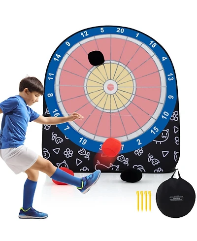Large Dart Board for Kids with 4 Kick Balls