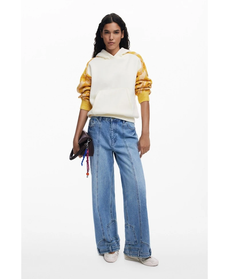 Desigual Women's Jacquard sleeve sweatshirt